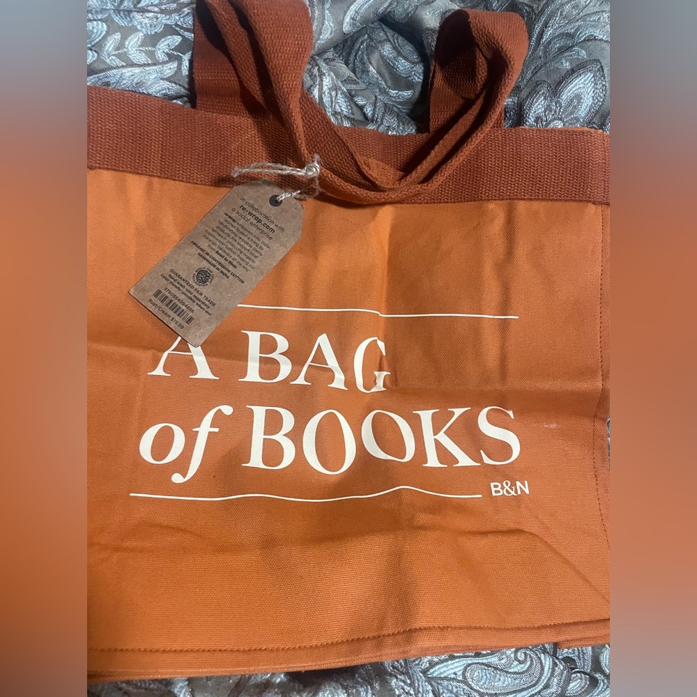B&N Orange Tote Bag